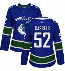 Womens Adidas Vancouver Canucks 52 Cole Cassels Authentic Blue Home NHL Jersey Womens Adidas Vancouver Canucks 52 Cole Cassels Authentic Blue Home NHL Jersey