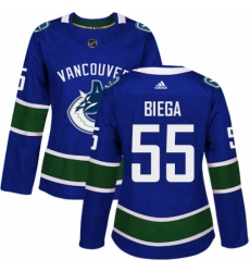 Womens Adidas Vancouver Canucks 55 Alex Biega Authentic Blue Home NHL Jersey Womens Adidas Vancouver Canucks 55 Alex Biega Authentic Blue Home NHL Jersey
