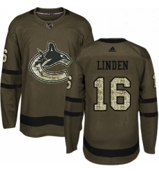 Youth Adidas Vancouver Canucks 16 Trevor Linden Premier Green Salute to Service NHL Jersey Youth Adidas Vancouver Canucks 16 Trevor Linden Premier Green Salute to Service NHL Jersey