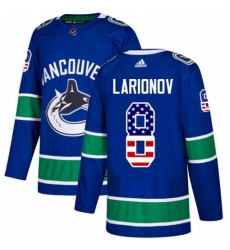 Youth Adidas Vancouver Canucks 8 Igor Larionov Authentic Blue USA Flag Fashion NHL Jersey Youth Adidas Vancouver Canucks 8 Igor Larionov Authentic Blue USA Flag Fashion NHL Jersey
