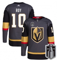 Men Vegas Golden Knights 10 Nicolas Roy Gray 2023 Stanley Cup Final Stitched Jersey Men Vegas Golden Knights 10 Nicolas Roy Gray 2023 Stanley Cup Final Stitched Jersey