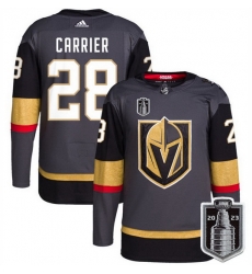 Men Vegas Golden Knights 28 William Carrier Gray 2023 Stanley Cup Final Stitched Jersey Men Vegas Golden Knights 28 William Carrier Gray 2023 Stanley Cup Final Stitched Jersey