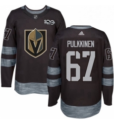 Mens Adidas Vegas Golden Knights 67 Teemu Pulkkinen Authentic Black 1917 2017 100th Anniversary NHL Jersey Mens Adidas Vegas Golden Knights 67 Teemu Pulkkinen Authentic Black 1917 2017 100th Anniversary NHL Jersey