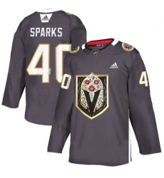 Vegas Golden Knights 40 Garret Sparks Gray Dia De Los Muertos Adidas Jersey Vegas Golden Knights 40 Garret Sparks Gray Dia De Los Muertos Adidas Jersey