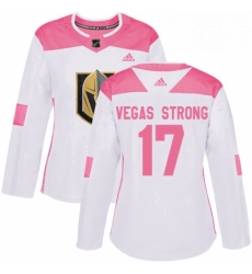 Womens Adidas Vegas Golden Knights 17 Vegas Strong Authentic WhitePink Fashion NHL Jersey Womens Adidas Vegas Golden Knights 17 Vegas Strong Authentic WhitePink Fashion NHL Jersey