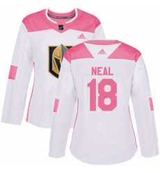 Womens Adidas Vegas Golden Knights 18 James Neal Authentic WhitePink Fashion NHL Jersey Womens Adidas Vegas Golden Knights 18 James Neal Authentic WhitePink Fashion NHL Jersey