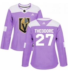Womens Adidas Vegas Golden Knights 27 Shea Theodore Authentic Purple Fights Cancer Practice NHL Jersey Womens Adidas Vegas Golden Knights 27 Shea Theodore Authentic Purple Fights Cancer Practice NHL Jersey