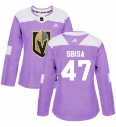 Womens Adidas Vegas Golden Knights 47 Luca Sbisa Authentic Purple Fights Cancer Practice NHL Jersey Womens Adidas Vegas Golden Knights 47 Luca Sbisa Authentic Purple Fights Cancer Practice NHL Jersey