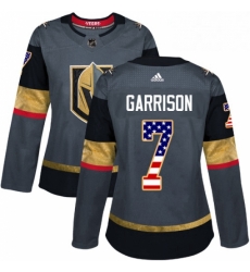 Womens Adidas Vegas Golden Knights 7 Jason Garrison Authentic Gray USA Flag Fashion NHL Jersey Womens Adidas Vegas Golden Knights 7 Jason Garrison Authentic Gray USA Flag Fashion NHL Jersey