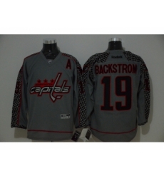 NHL Washington Capitals #19 Nicklas Backstrom Charcoal Cross Check Fashion jerseys NHL Washington Capitals #19 Nicklas Backstrom Charcoal Cross Check Fashion jerseys