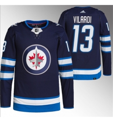 Men Winnipeg Jets 13 Gabriel Vilardi Navy Stitched Jersey Men Winnipeg Jets 13 Gabriel Vilardi Navy Stitched Jersey