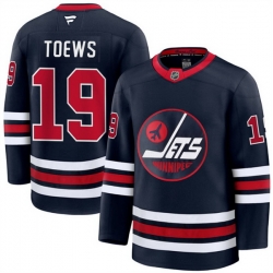 Men Winnipeg Jets 19 Jonathan Toews Navy 2024 25 Alternate Stitched Hockey Jersey
