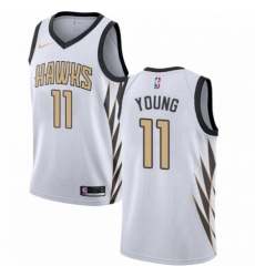 Mens Nike Atlanta Hawks 11 Trae Young Swingman White NBA Jersey City Edition Mens Nike Atlanta Hawks 11 Trae Young Swingman White NBA Jersey City Edition