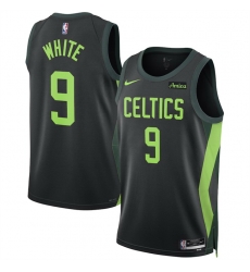 Men Boston Celtics 9 Derrick White Black 2024 25 City Edition Stitched Basketball Jersey Men Boston Celtics 9 Derrick White Black 2024 25 City Edition Stitched Basketball Jersey
