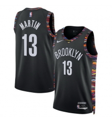Men Brooklyn Nets 13 Tyrese Martin Black 2025 26 City Edition Stitched Basketball Jersey