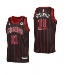 Men Chicago Bulls 11 Ayo Dosunmu Black Stitched Basketball Jersey
