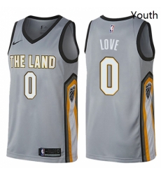 Youth Nike Cleveland Cavaliers 0 Kevin Love Swingman Gray NBA Jersey City Edition Youth Nike Cleveland Cavaliers 0 Kevin Love Swingman Gray NBA Jersey City Edition