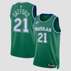 Men Dallas Mavericks 21 Daniel Gafford Green 2025 Classic Edition Stitched Basketball Jersey