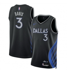 Men Dallas Mavericks 3 Anthony Davis Black 2025 26 City Edition Stitched Basketball Jersey
