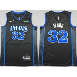 Men Dallas Mavericks 32 Cooper Flagg Black City Edition Stitched Basketball Jersey