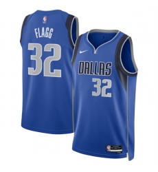Men Dallas Mavericks 32 Cooper Flagg Blue 2025 Draft Icon Edition Stitched Basketball Jersey