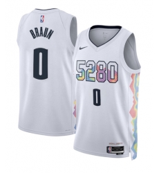 Men Denver Nuggets 0 Christian Braun White 2024 25 City Edition Stitched Basketball Jersey Men Denver Nuggets 0 Christian Braun White 2024 25 City Edition Stitched Basketball Jersey
