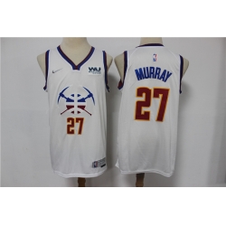 Men Denver Nuggets 27 Jamal Murray White Nike Swingman 2021