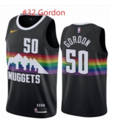 Men Denver Nuggets 32 Aaron Gordon Black City Edition Stitched Basketball Jersey
