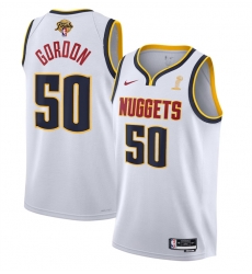 Men Denver Nuggets 50 Aaron Gordon White 2023 Finals Association Edition Stitched Basketball Jersey Men Denver Nuggets 50 Aaron Gordon White 2023 Finals Association Edition Stitched Basketball Jersey