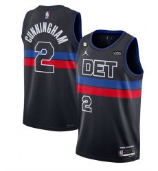 Men Detroit Pistons 2 Cade Cunningham Black 2022 23 City Edition With NO 6 Patch Stitched Basketball Jersey Men Detroit Pistons 2 Cade Cunningham Black 2022 23 City Edition With NO 6 Patch Stitched Basketball Jersey