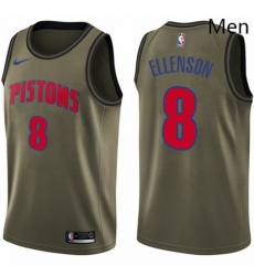Mens Nike Detroit Pistons 8 Henry Ellenson Swingman Green Salute to Service NBA Jersey Mens Nike Detroit Pistons 8 Henry Ellenson Swingman Green Salute to Service NBA Jersey