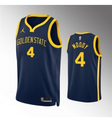 Men Golden State Warriors 4 Moses Moody Navy Statement EditionStitched Jersey Men Golden State Warriors 4 Moses Moody Navy Statement EditionStitched Jersey