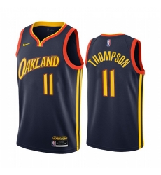 Men Nike Golden State Warriors 11 Klay Thompson Navy NBA Swingman 2020 21 City Edition Jersey Men Nike Golden State Warriors 11 Klay Thompson Navy NBA Swingman 2020 21 City Edition Jersey