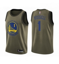 Mens Golden State Warriors 1 DAngelo Russell Swingman Green Salute to Service Basketball Jersey Mens Golden State Warriors 1 DAngelo Russell Swingman Green Salute to Service Basketball Jersey