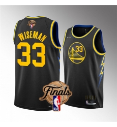 Men's Golden State Warriors #33 James Wiseman 2022 Black NBA Finals Stitched Jersey Men's Golden State Warriors #33 James Wiseman 2022 Black NBA Finals Stitched Jersey