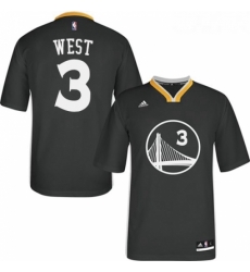 Youth Adidas Golden State Warriors 3 David West Authentic Black Alternate NBA Jersey Youth Adidas Golden State Warriors 3 David West Authentic Black Alternate NBA Jersey