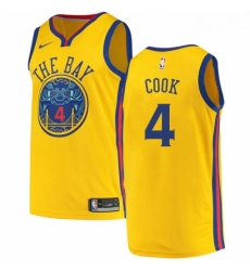 Youth Nike Golden State Warriors 4 Quinn Cook Swingman Gold NBA Jersey City Edition Youth Nike Golden State Warriors 4 Quinn Cook Swingman Gold NBA Jersey City Edition