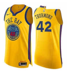 Youth Nike Golden State Warriors 42 Nate Thurmond Swingman Gold NBA Jersey City Edition Youth Nike Golden State Warriors 42 Nate Thurmond Swingman Gold NBA Jersey City Edition
