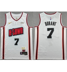 Men Houston Rockets 7 Kevin Durant White 2024 25 City Edition Stitched Jersey