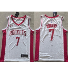 Men Houston Rockets 7 Kevin Durant White 2025 Association Edition Stitched Jersey