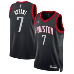 Men Houston Rockets Kevin Durant 7 Black Statement Edition Stitched Jersey