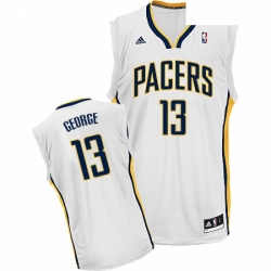 Youth Adidas Indiana Pacers 13 Paul George Swingman White Home NBA Jersey