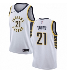 Youth Nike Indiana Pacers 21 Thaddeus Young Authentic White NBA Jersey Association Edition Youth Nike Indiana Pacers 21 Thaddeus Young Authentic White NBA Jersey Association Edition