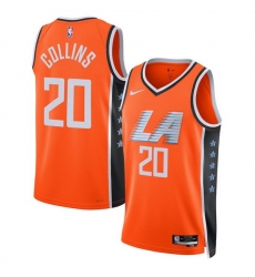 Men Los Angeles Clippers 20 John Collins Orange 2025 26 City Edition Stitched Jersey
