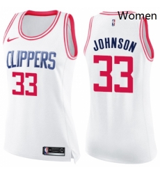 Womens Nike Los Angeles Clippers 33 Wesley Johnson Swingman WhitePink Fashion NBA Jersey Womens Nike Los Angeles Clippers 33 Wesley Johnson Swingman WhitePink Fashion NBA Jersey