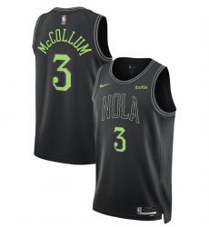 Men New Orleans Pelicans 3 C J McCollum Black City Edition Stitched Basketball Jersey Men New Orleans Pelicans 3 C J McCollum Black City Edition Stitched Basketball Jersey