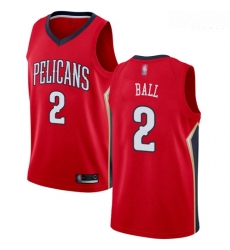 Pelicans #2 Lonzo Ball Red Basketball Swingman Statement Edition Jersey Pelicans #2 Lonzo Ball Red Basketball Swingman Statement Edition Jersey