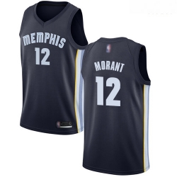 Grizzlies 12 Ja Morant Navy Blue Basketball Swingman Icon Edition Jersey