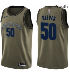 Youth Nike Memphis Grizzlies 50 Bryant Reeves Swingman Green Salute to Service NBA Jersey Youth Nike Memphis Grizzlies 50 Bryant Reeves Swingman Green Salute to Service NBA Jersey