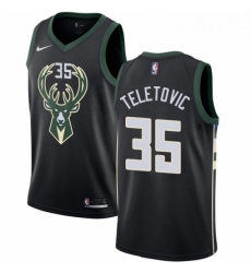 Womens Adidas Milwaukee Bucks 35 Mirza Teletovic Authentic Black Alternate NBA Jersey Statement Edition Womens Adidas Milwaukee Bucks 35 Mirza Teletovic Authentic Black Alternate NBA Jersey Statement Edition